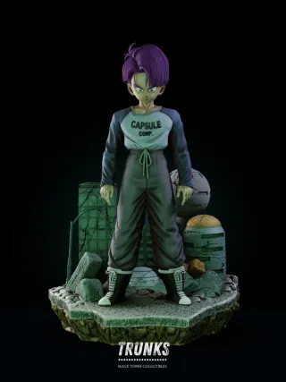Figura Resina Trunks Futuro Black Tower