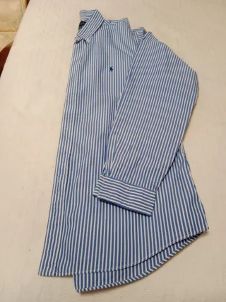 Camisa Ralph Lauren Rayas Azul y Blanca