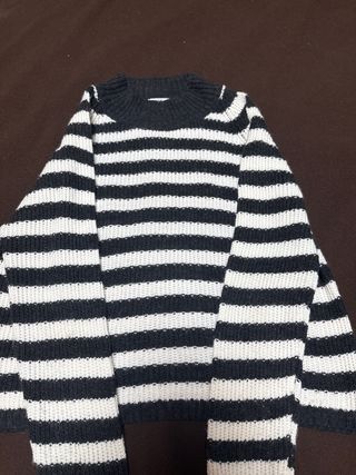 Jersey de rayas blanco y negro