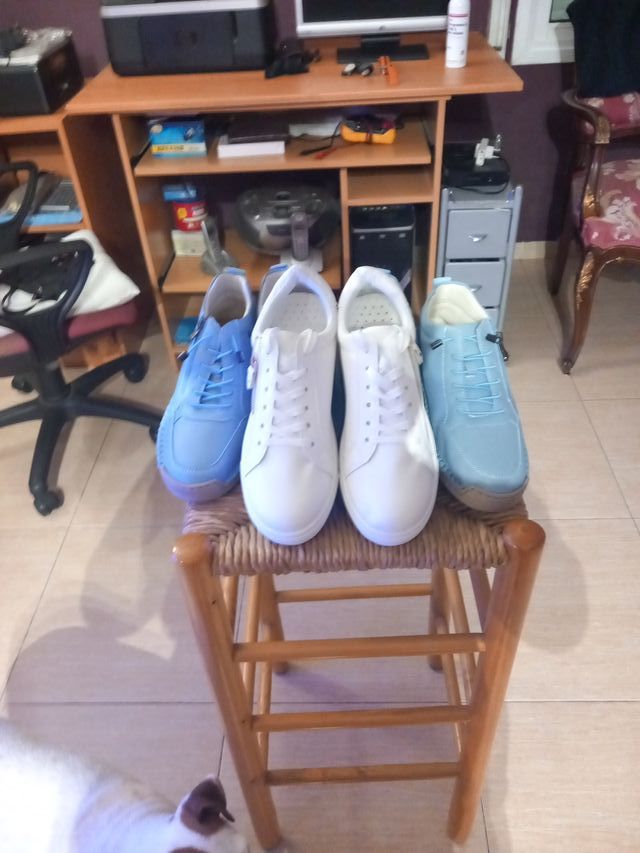 Zapatillas azules para mujer