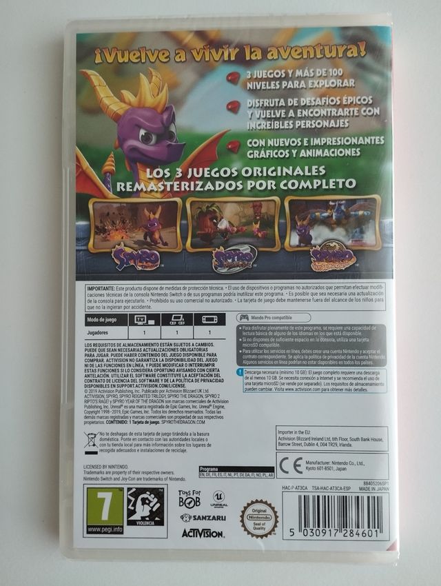 Spyro Reignited Trilogy Nintendo Switch