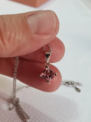 Colgante ORO BLANCO Y SWAROVSKI