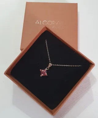 Colgante ORO BLANCO Y SWAROVSKI