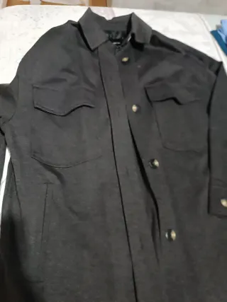 Sobrecamisa larga Stradivarius Negra Talla XS