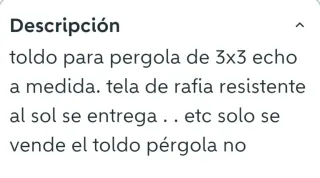 Toldo de rafia beige