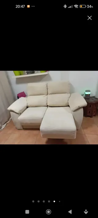 Sofá reclinable 2 plazas con gran arcón