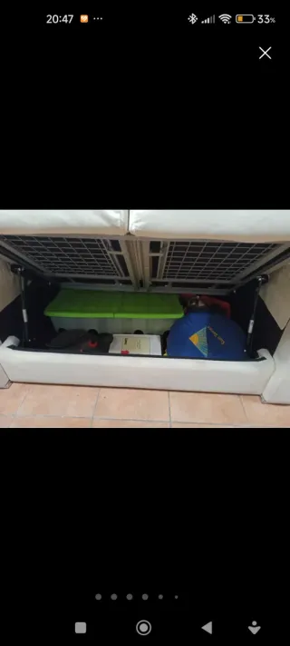 Sofá reclinable 2 plazas con gran arcón