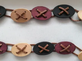 Cinturón bohemio madera cuerdas