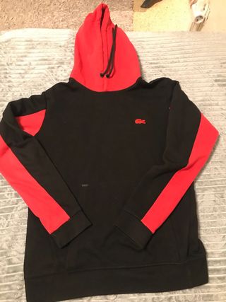 Conjunto Chándal Lacoste Negro y Rojo