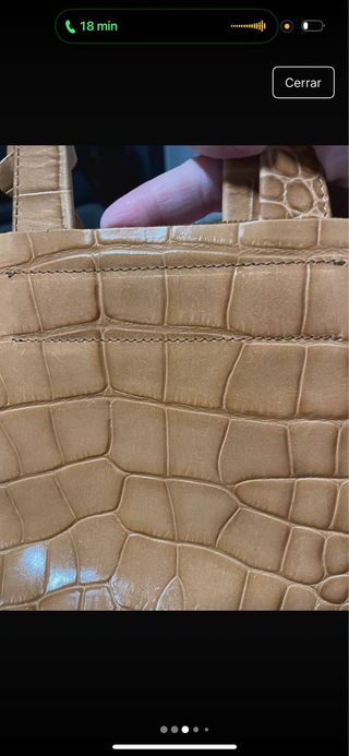 Bolso Furla estampado cocodrilo camel