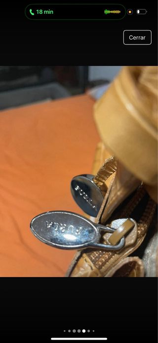 Bolso Furla estampado cocodrilo camel