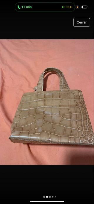 Bolso Furla estampado cocodrilo camel