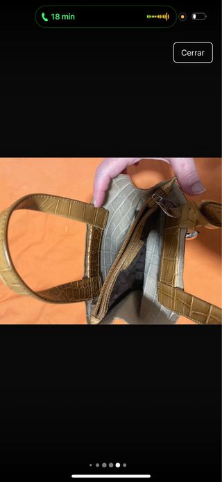 Bolso Furla estampado cocodrilo camel