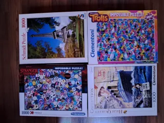 4 Puzzles Clementoni 1000 Piezas. Cada uno 7 €