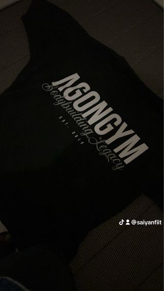 Camiseta oversize AGONGYM Negra