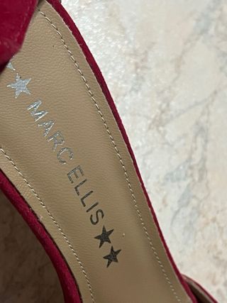 Sandali rossi in vero cuoio con platform argento 