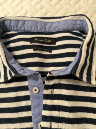 Polo Massimo Dutti rayas azul y blanco