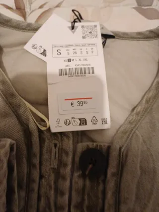 Chaqueta Zara acolchada verde militar