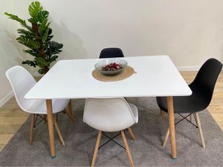 Mesa Comedor 120x80cm + 4 Sillas