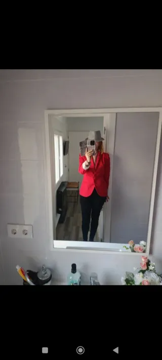 Blazer Rojo Stradivarius Talla S