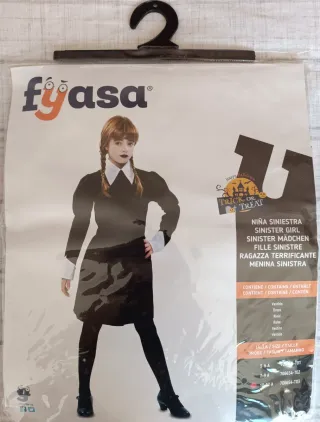 Disfraz Niña Siniestra - Miércoles.
Talla 10-12.