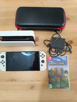 Nintendo Switch OLED Blanca + Minecraft