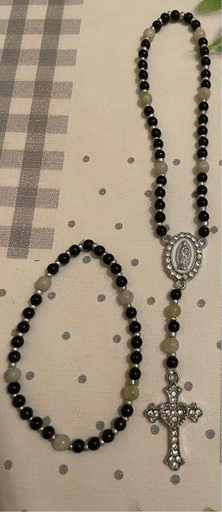 Rosario y pulsera artesanal jade