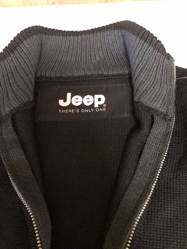 Cardigan Jeep zip nero