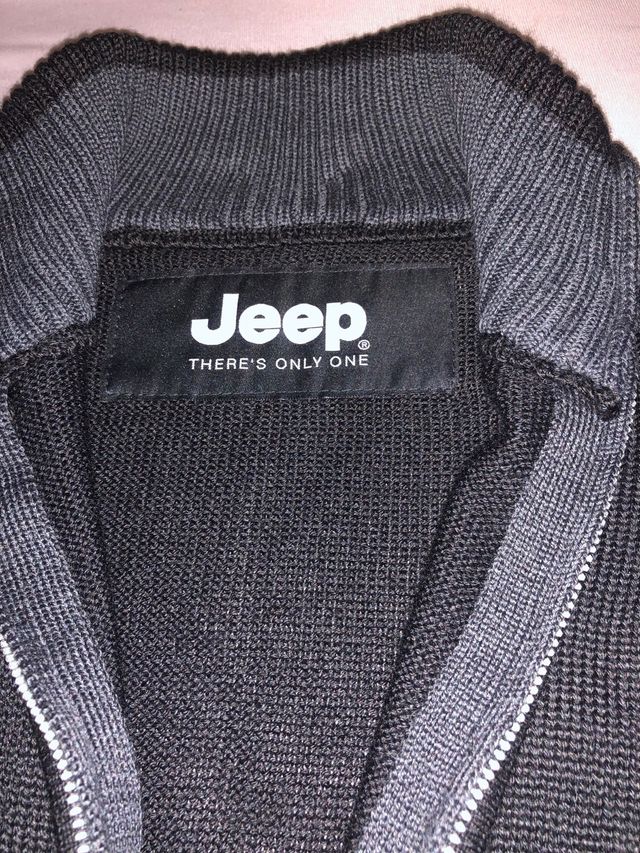 Cardigan Jeep zip nero