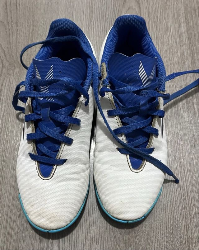 Adidas Zapatillas Fútbol Blancas y Azules