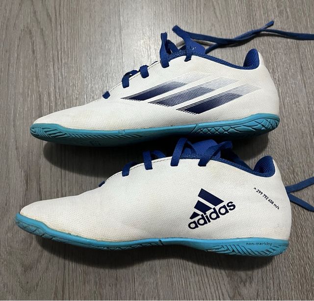 Adidas Zapatillas Fútbol Blancas y Azules