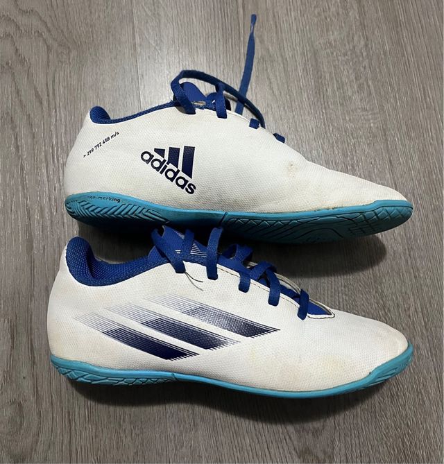Adidas Zapatillas Fútbol Blancas y Azules