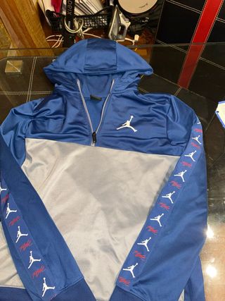 Sudadera Jordan Media Cremallera Azul/Gris