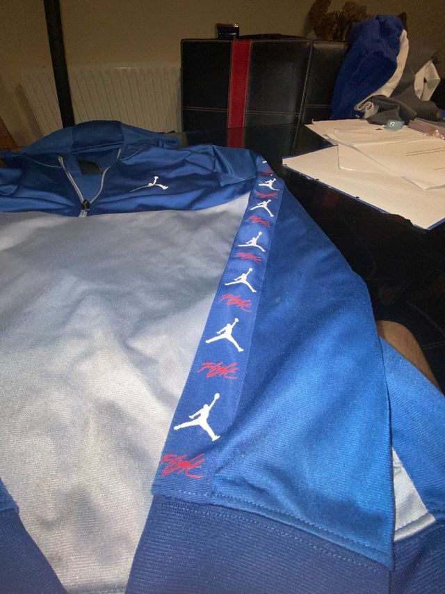 Sudadera Jordan Media Cremallera Azul/Gris