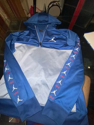 Sudadera Jordan Media Cremallera Azul/Gris