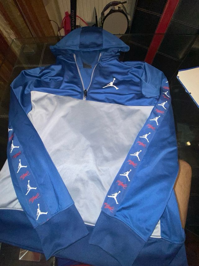 Sudadera Jordan Media Cremallera Azul/Gris