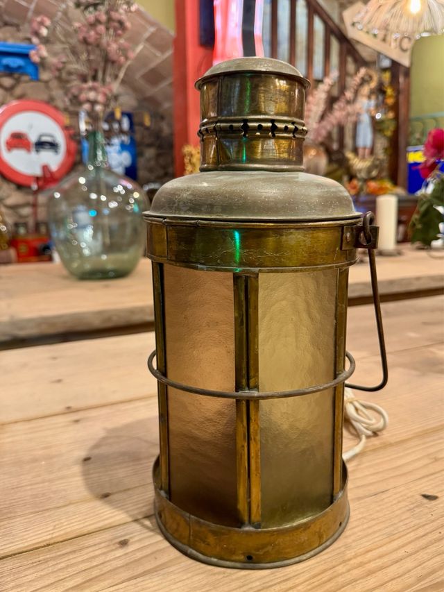 Lámpara Vintage de Latón tipo Barco