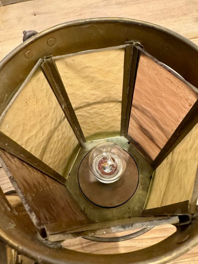 Lámpara Vintage de Latón tipo Barco