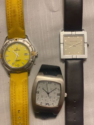 Lote 3 Relojes Festina, Antonio Miro, y más