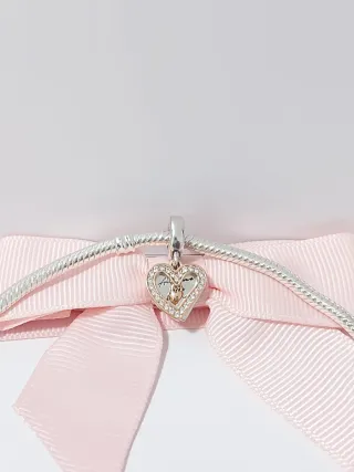 Pandora Corazón Colgante Oro y Plata