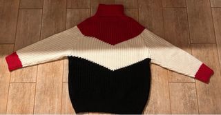 Jersey cuello alto tres colores