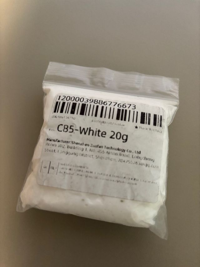 Pasta para huellas bebé blanca