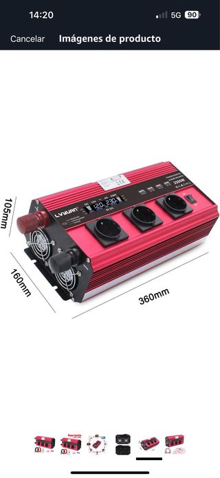 Inversor de Corriente 2500W/5000W Onda Pura