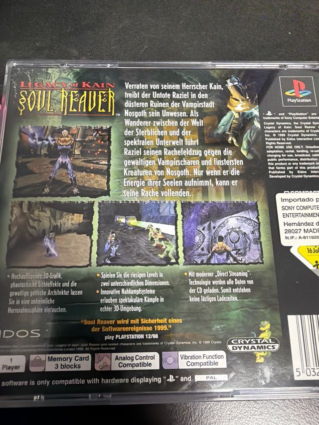 Legacy of Kain: Soul Reaver PS1 ALEMÁN