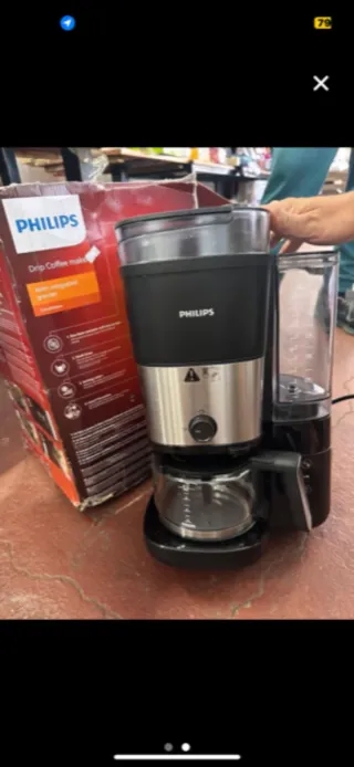 Cafetera Philips con molinillo integrado