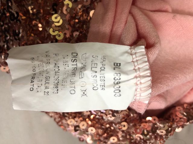 Gonna paillettes oro e marrone