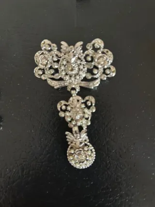 Aderezo completo con agujas Fallera Niña Plata
