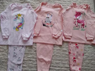 Pijamas niña algodón unicornio y ciervo T4/5 años 