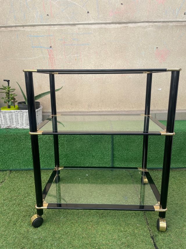 Mesa de cristal vintage