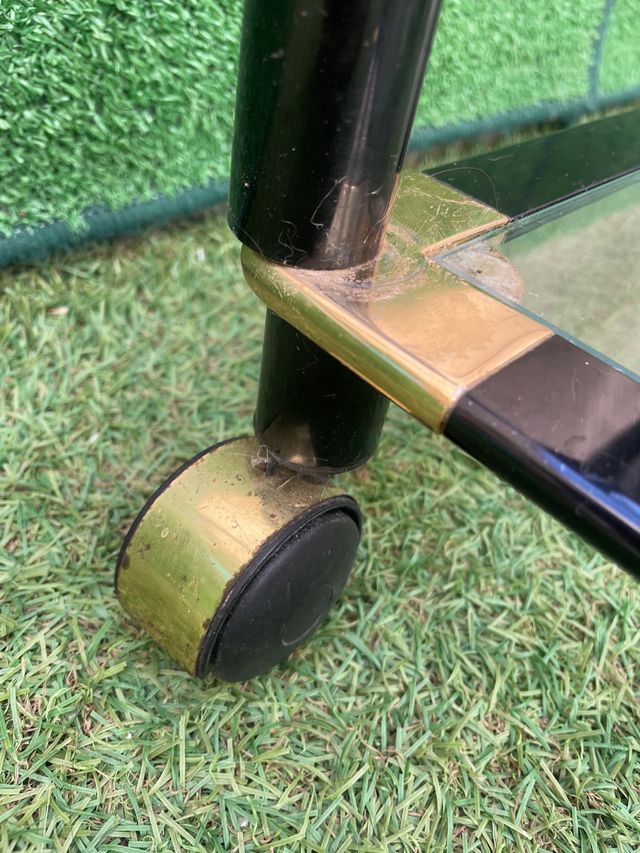 Mesa de cristal vintage